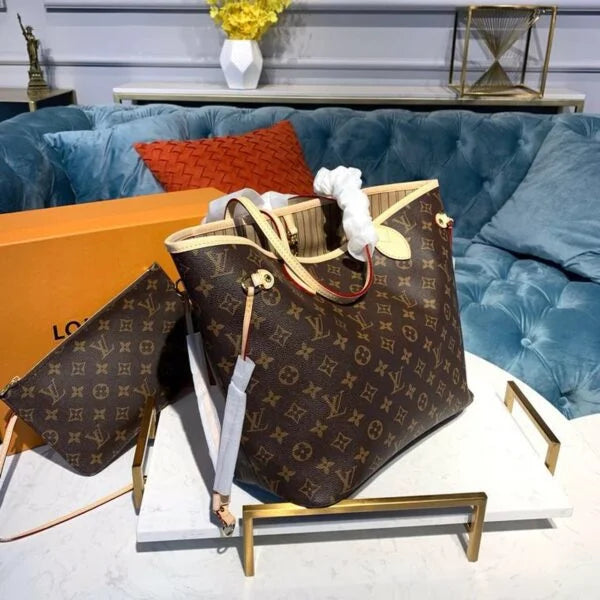 Louis Vuitton Neverfull MM Bag 32cm Monogram Canvas M40995 Beige