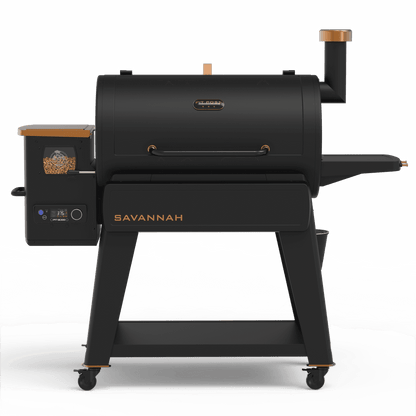 Pit Boss Pellet Smoker, Savannah 1500 Square Inch Wood Fired Pellet Grill, Onyx Series