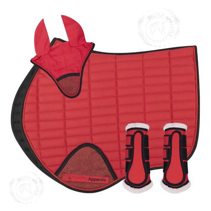 Red English Saddle Pad Set Stylish & Comfortable