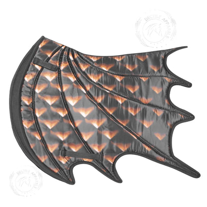 Black & Orange Dragon Saddle Pad With Premium Style