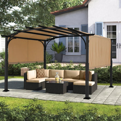 Steel Pergola with Canopy The Pergolas Group