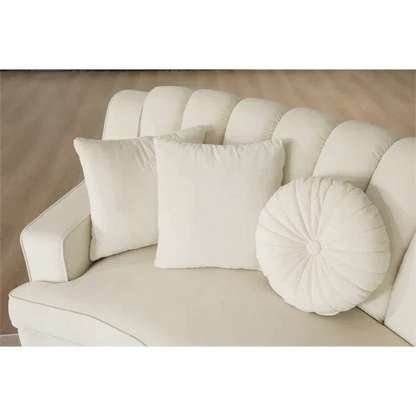 Steubenville 141.34" Wide Velvet Modular Sectional
