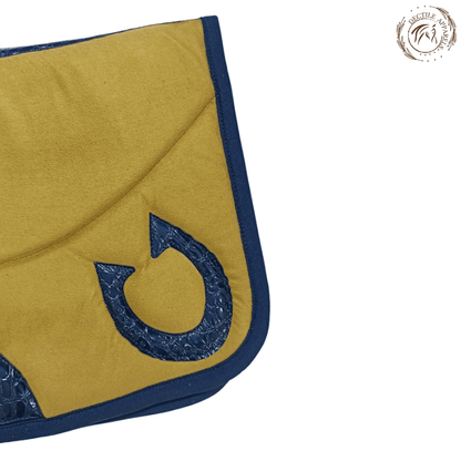 Mustard Croc Western horse Saddle Pad