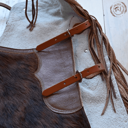 Western Brown Goat Skin Leather Chinks Chap