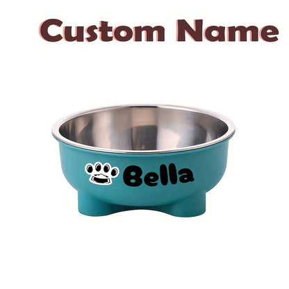 Personalized Pet Bowl with Detachable Stainless Steel Insert