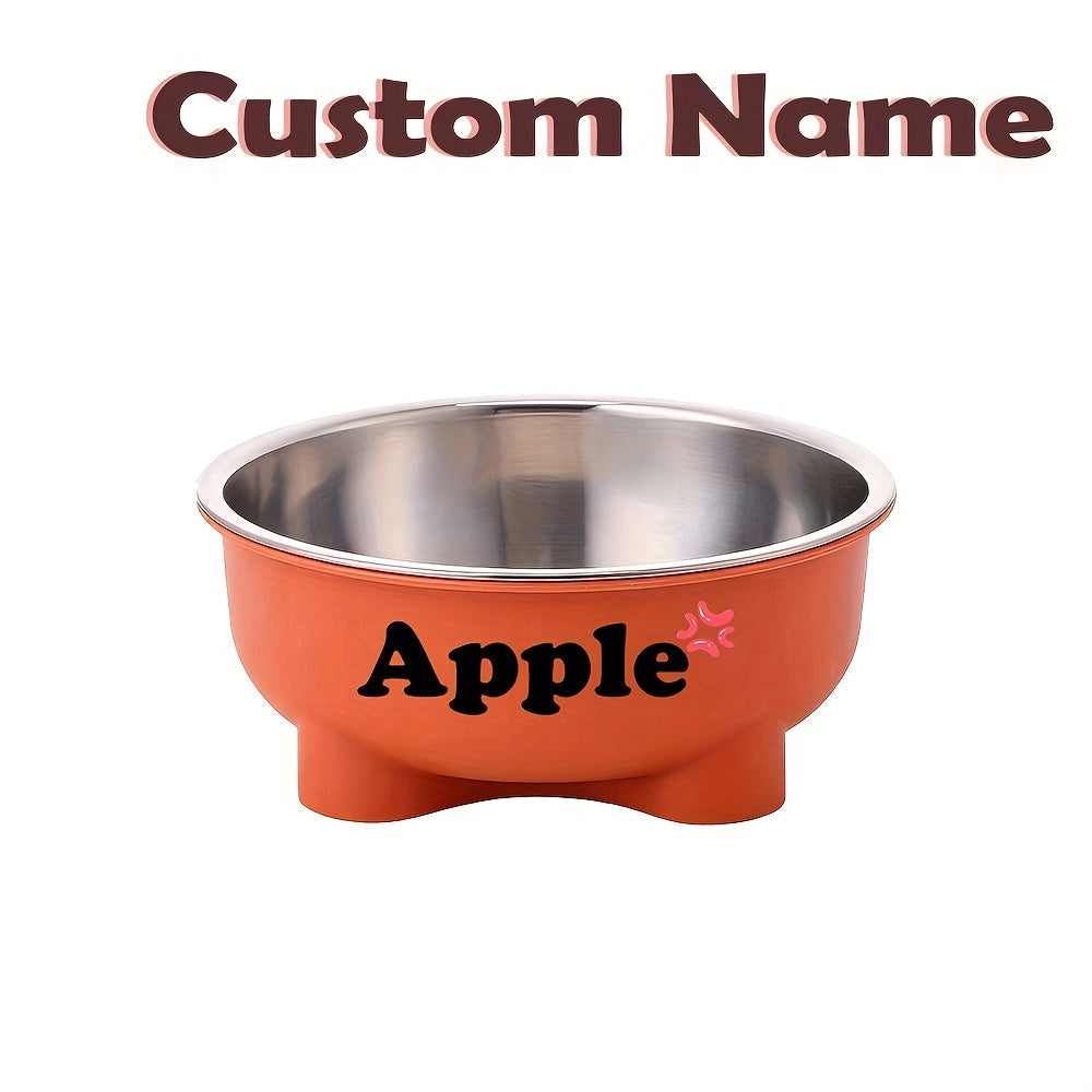 Personalized Pet Bowl with Detachable Stainless Steel Insert