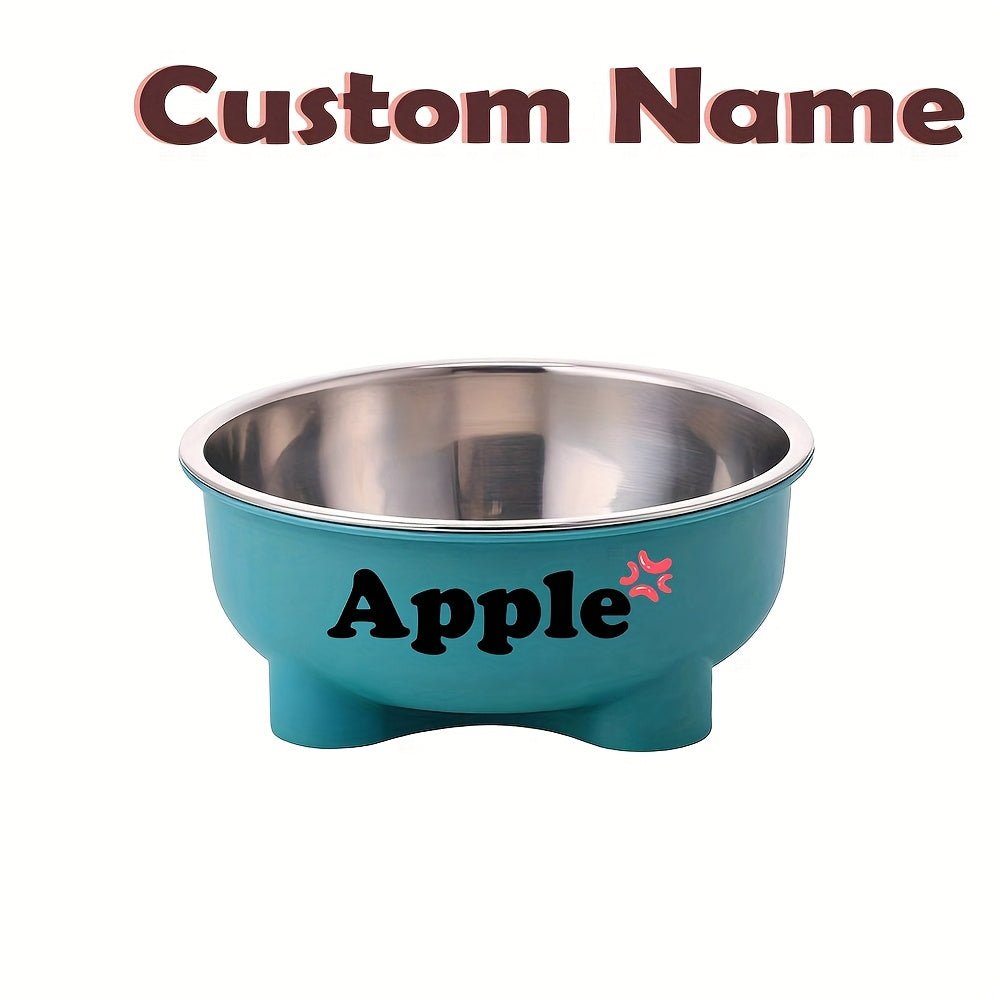 Personalized Pet Bowl with Detachable Stainless Steel Insert