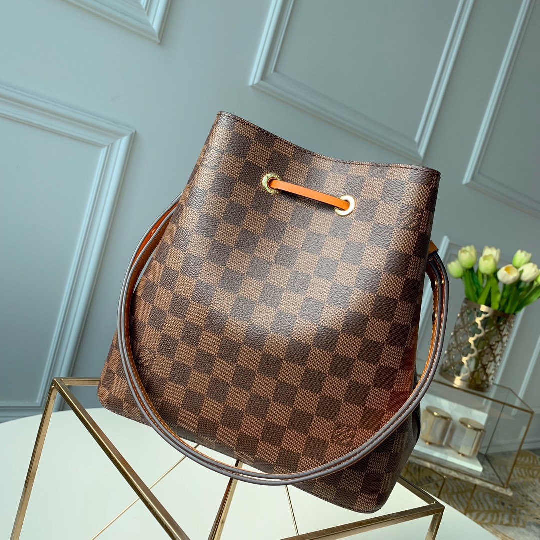 Louis Vuitton NeoNoe Bucket Bag MM Damier Azur Canvas Spring/Summer Collection N50042 Orange – product image 4