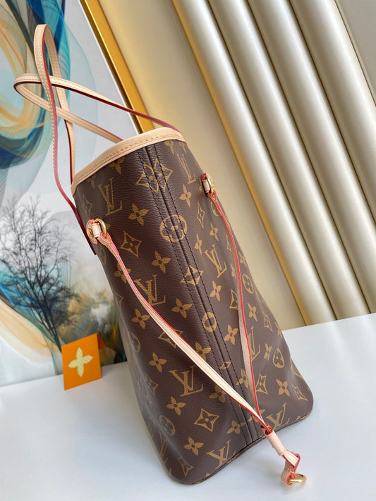 Louis Vuitton Neverfull MM Bag 32cm Damier Azur Canvas Fall/Winter Collection N41361, Red – product image 2