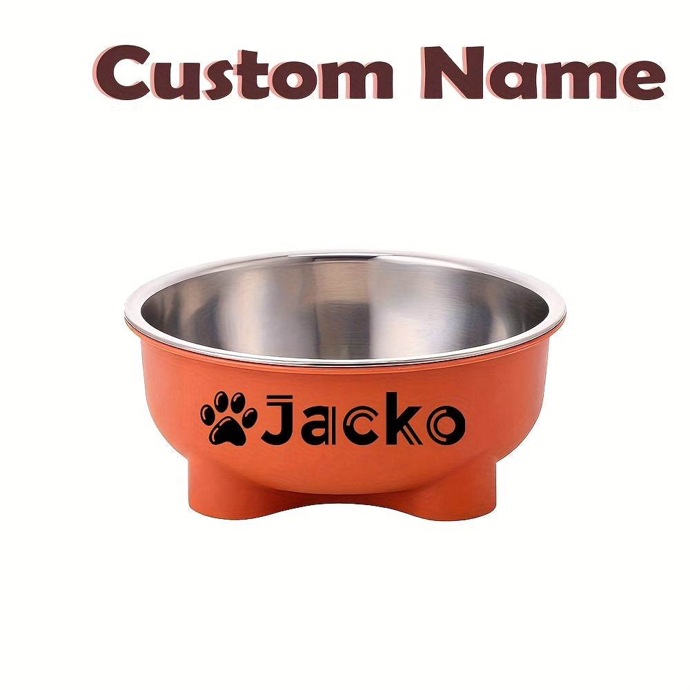 Personalized Pet Bowl with Detachable Stainless Steel Insert