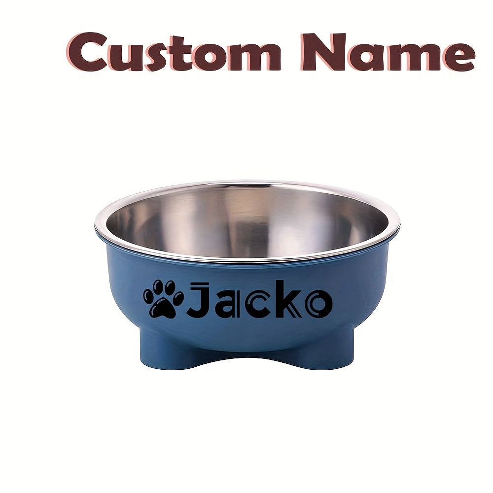 Personalized Pet Bowl with Detachable Stainless Steel Insert