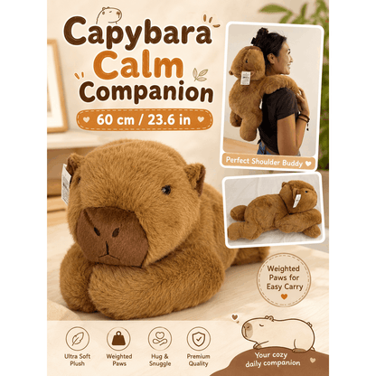 60 cm weighted brown capybara plush toy