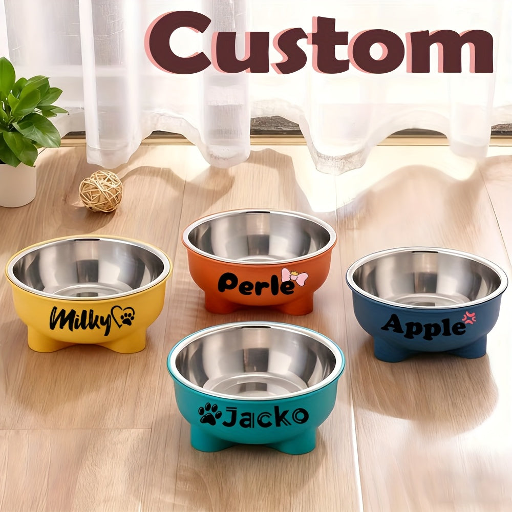 Personalized Pet Bowl with Detachable Stainless Steel Insert