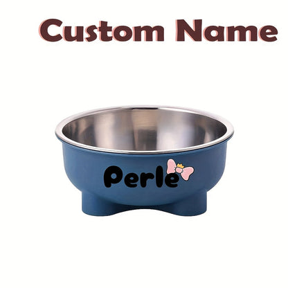 Personalized Pet Bowl with Detachable Stainless Steel Insert