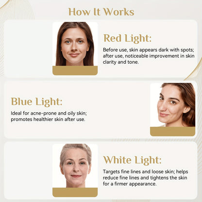 7-Color LED Red Light Face & Neck Mask – Home Skincare Device