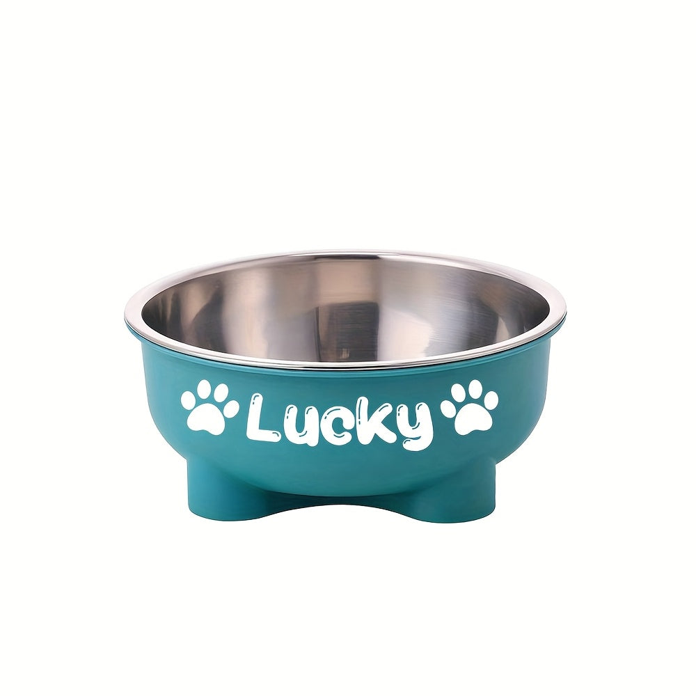 Personalized Pet Bowl with Detachable Stainless Steel Insert