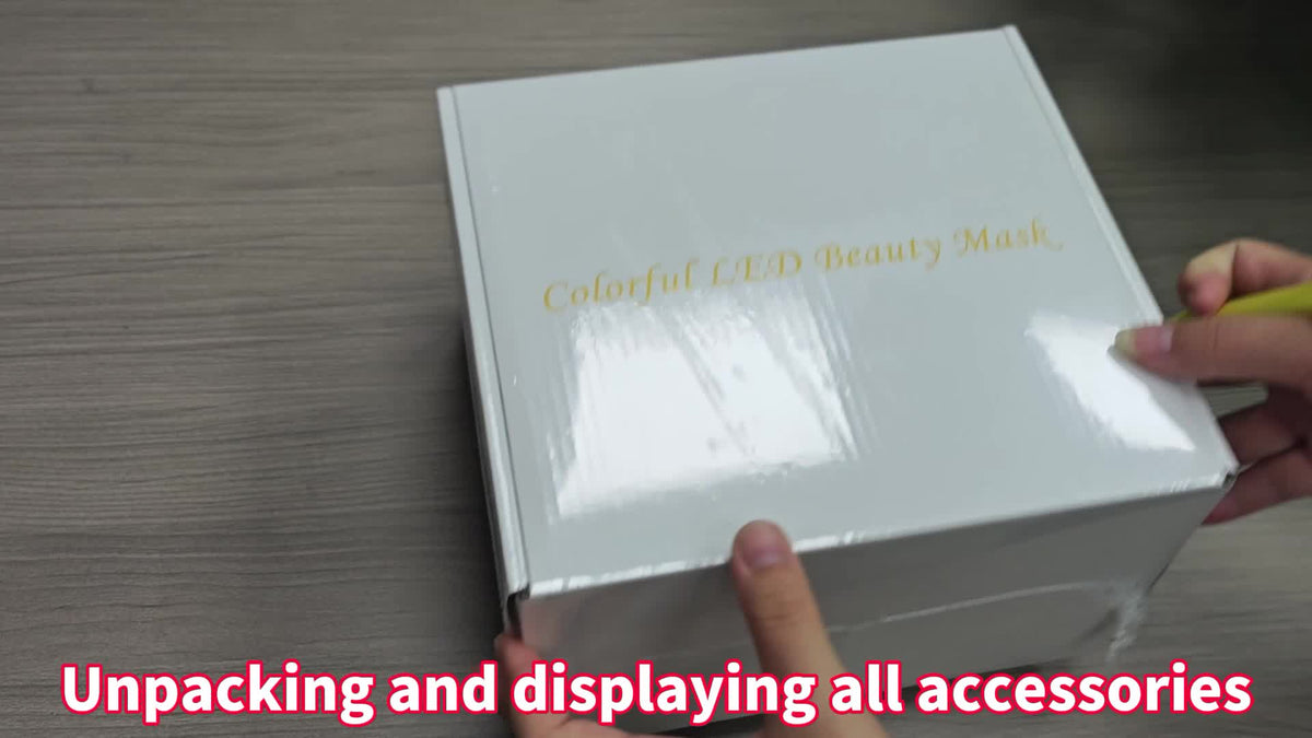 7-Color LED Facial & Neck Mask – USB Rechargeable Skincare Device