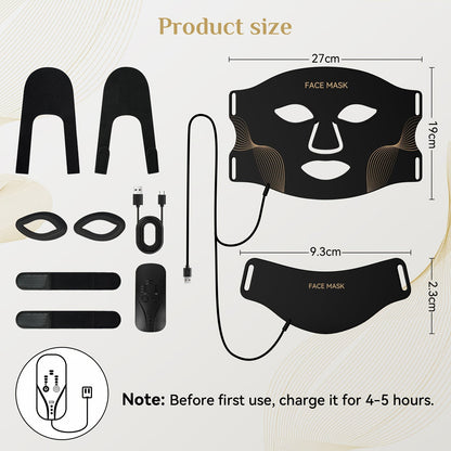 7-colour LED red light face and neck mask, product image 6
