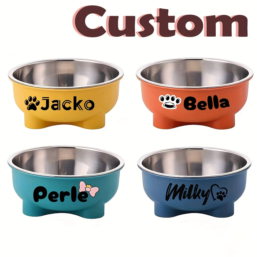 Personalized Pet Bowl with Detachable Stainless Steel Insert