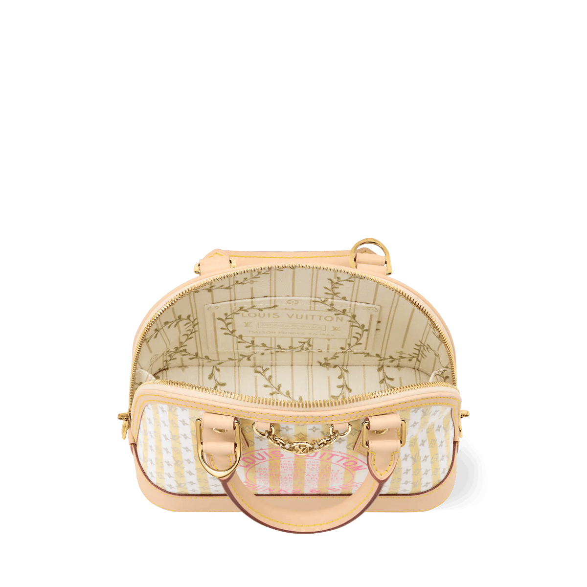 Women's Alma BB LV Stamp Banana Monogram Canvas Nano Bag