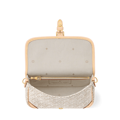 Diane PM Monogram Emblème Peuplier Jacquard Textile Gold-Toned Hardware