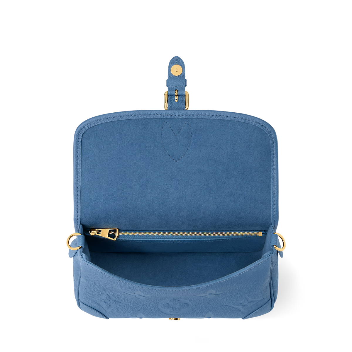 Diane Monogram Empreinte Leather Blue Jean Gold-Toned Hardware