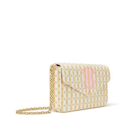 Pochette Félicie Minigram Coated Canvas LV Stamp Banana Gold-Toned Hardware
