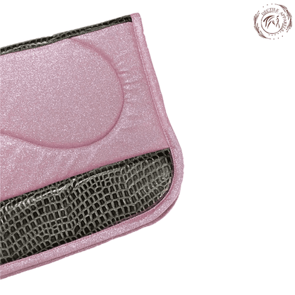 Pink Glitter Croc Western Saddle Pad
